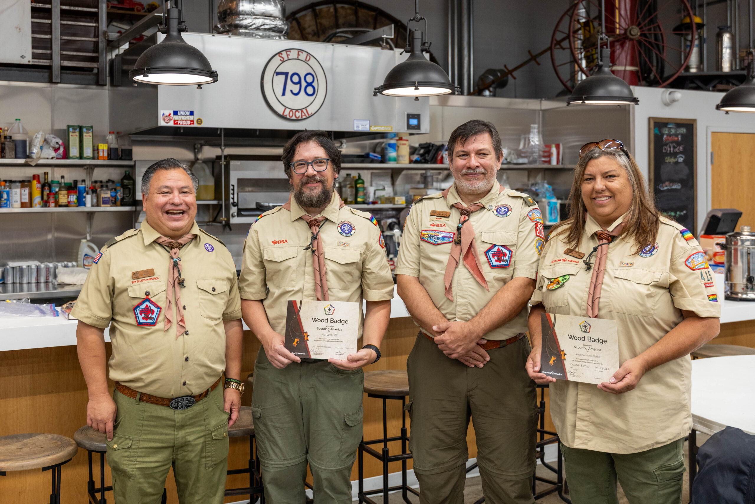 Two of our amazing leaders just earned their Wood Badge beads