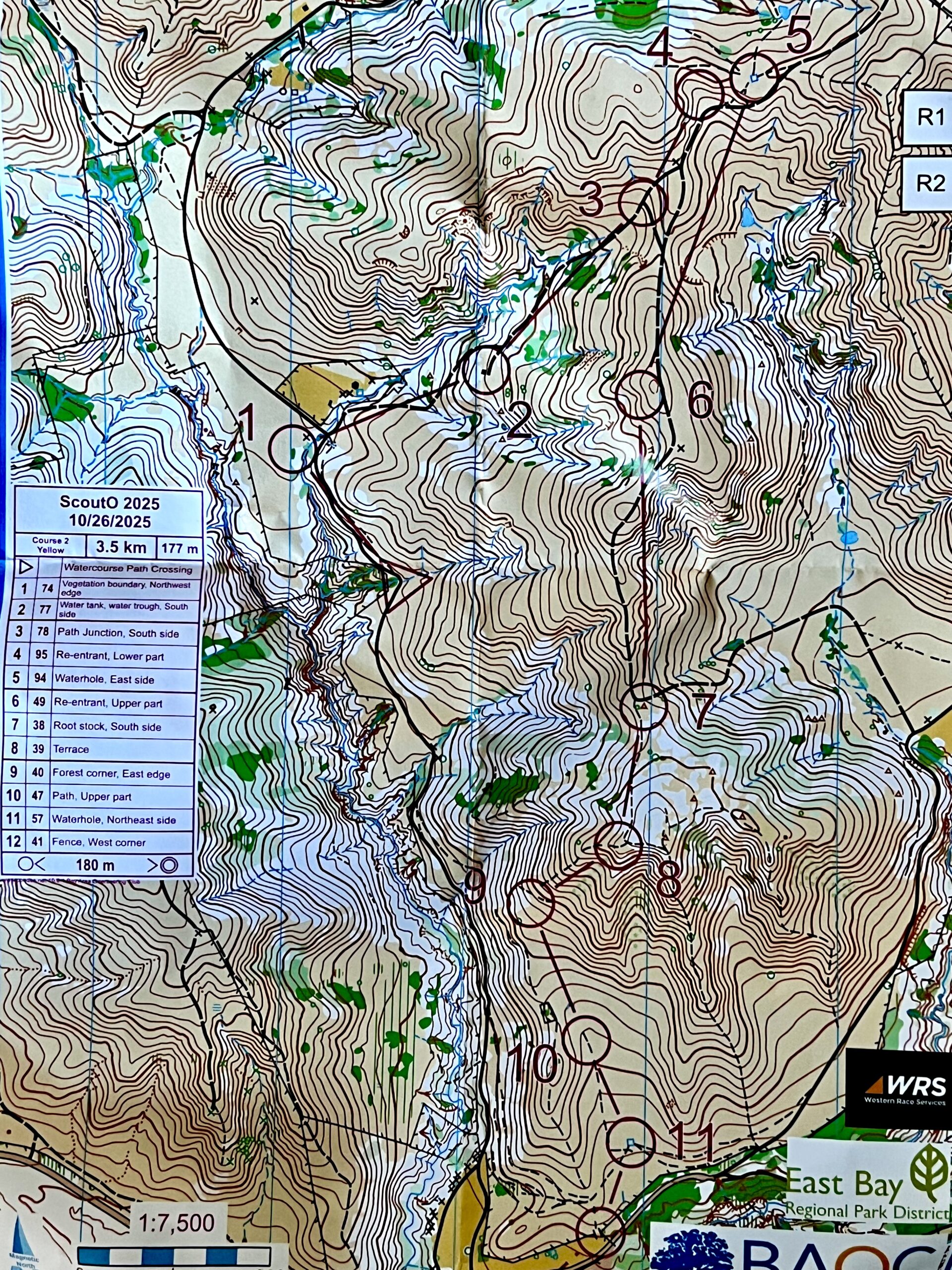 Map of Scout-O (Orienteering Event)