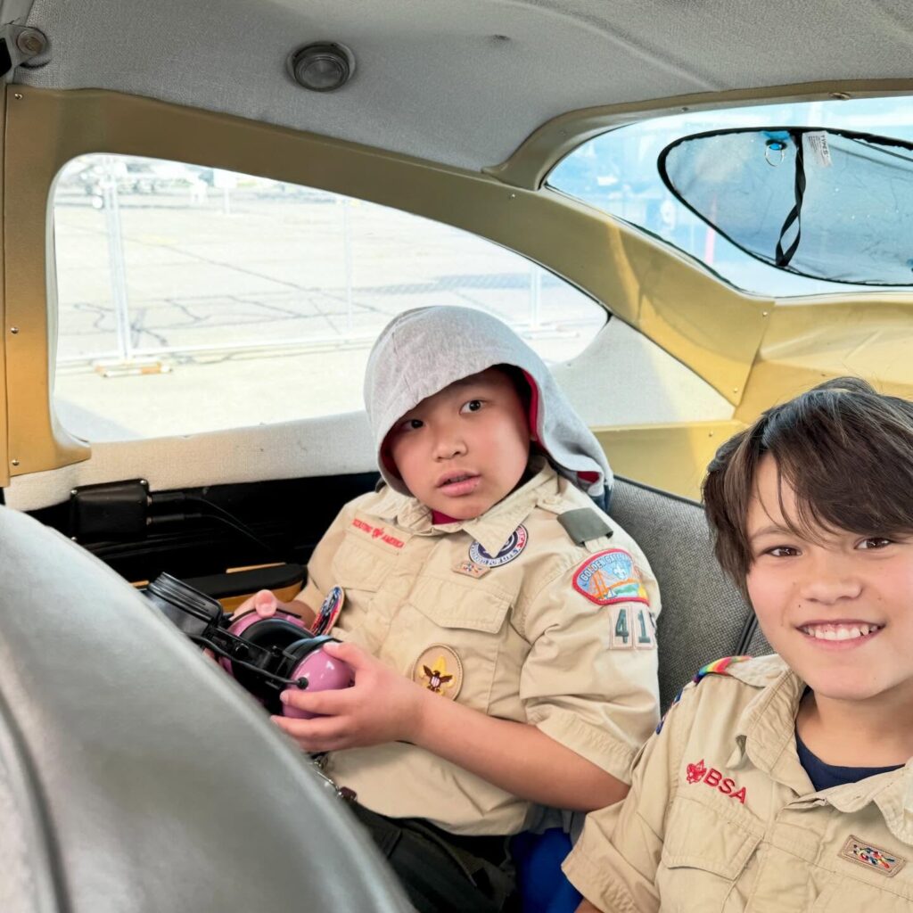 Aviation Merit Badge Class at Pacific Coast Air Museum in Santa Rosa